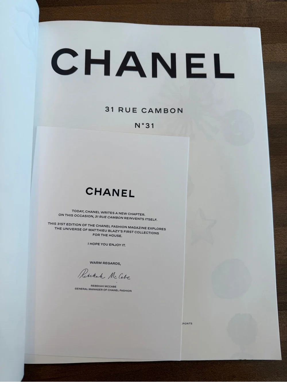CHANEL 31 Rue Cambon 2026 Issue #31 Art Book Magazine by MATTHIEU BLAZY